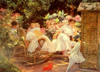 Jose Villegas Y Cordero : Ladies In A Garden